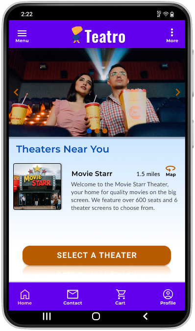 Teatro Home Screen